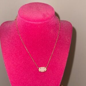 Rose gold, white stone Elisa Kendra Scott necklace